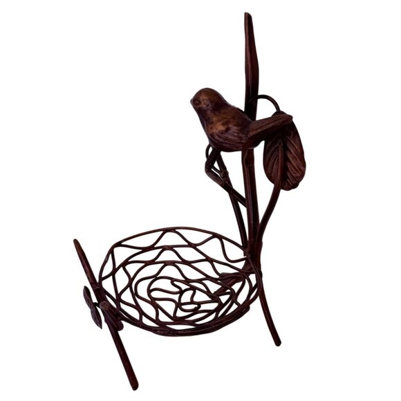 Bird Branch Nest Copper Candle Holder French Country Centerpiece - Picture 9 of 12